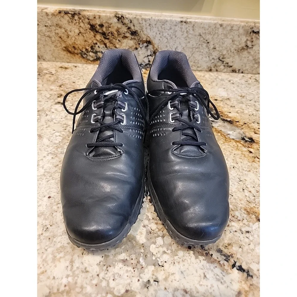 Nike Air Rival III 628533-001 Black Leather Golf Soft Cleats Shoes Mens 13